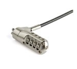 StarTech.com 6.6ft (2m) Laptop Cable Lock - Nano Slot Compatible 4 Digit Combination Security Cable Lock - Anti-Theft Vinyl Coated Steel Cable Lock for Nano Slot Computer/Device - TAA