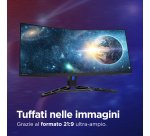 Lenovo Legion R34w-30 - Monitor Gaming 34" VA Curvo 1500R UWQHD 3440x1440 0 180Hz 0.5ms - Speakers AMD FreeSync Premium + VESA AdaptiveSync 2xHDMI 2.1 + 1xDP 1.4 - Stand Height + Tilt + Swivel Cavo DP incluso