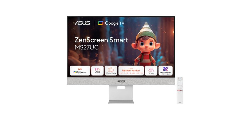 ASUS ZenScreen Smart Monitor MS27UC Monitor PC 68,6 cm (27") 3840 x 2160 Pixel 4K Ultra HD LCD Grigio