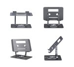 StarTech.com Support Rotatif pour PC Portable, Base Pivotante à 360&deg;, Support Rotatif pour Bureau, Hauteur et Inclinaison Réglables, Poids Max 5kg, Construction en Aluminium, Design Portable