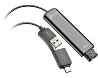 HP Poly Adaptador negro DA75 USB a QD compatible con TAA