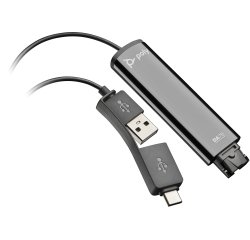 HP Poly Adaptador negro DA75 USB a QD compatible con TAA