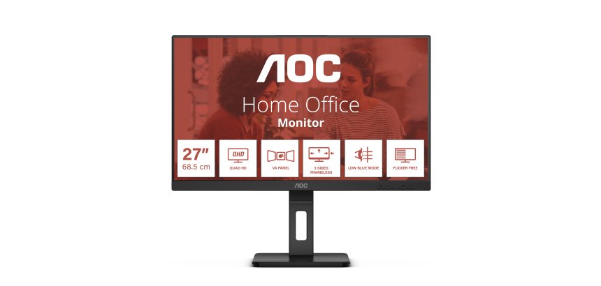 AOC Q27E3UMF écran plat de PC 68,6 cm (27") 2560 x 1440 pixels Quad HD Noir