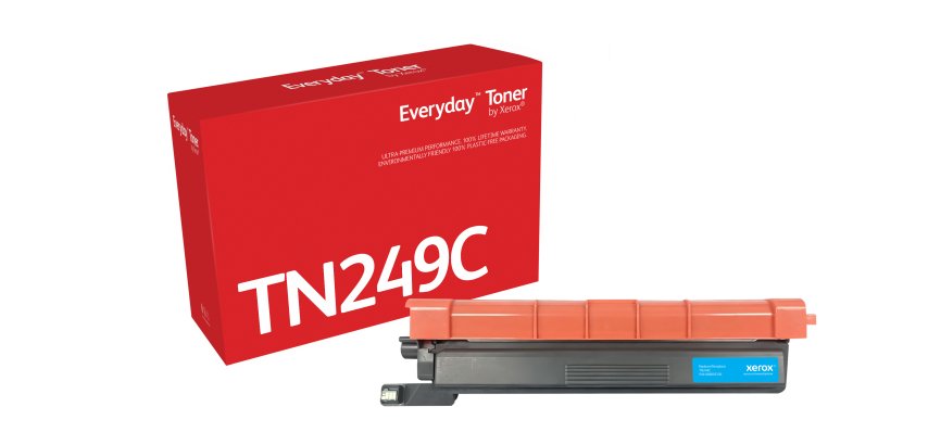 Everyday™ Cyan Toner by Xerox compatible with Brother TN-249C, High capacity