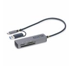 StarTech.com Lecteur de Cartes Mémoire Multi-Média, Lecteur de Cartes SD/microSD/CompactFlash, Adaptateur de Cartes Portables USB 5Gbps, Lecteur de Cartes USB-C avec Adaptateur USB-A - Compatible avec tous les OS
