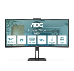 AOC V5 CU34V5CW pantalla para PC 86,4 cm (34") 3440 x 1440 Pixeles Wide Quad HD LED Negro