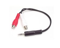 StarTech.com Câble adaptateur audio Mini-Jack 3,5 mm mâle vers 2x RCA femelle - 15 cm