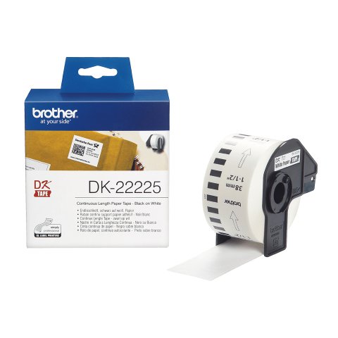 Brother DK-22225 Cinta continua de papel térmico blanca 38 x 30,48 m