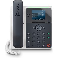 POLY Teléfono IP Edge E100 y habilitado para alimentación a través de Ethernet (PoE)
