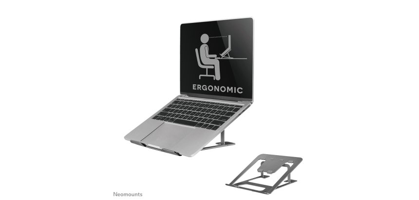Neomounts NSLS085GREY Laptopstandaard 10-17" - opvouwbaar - compact - universeel