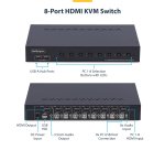 StarTech.com 8-Port HDMI KVM Switch with 1U Rack Mount Kit, 4K 60Hz HDMI 2.0, Push-Button & Hotkey Switching, 4-Port USB Hub, OS Independent, TAA Compliant
