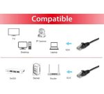 Equip Cat.6A U/UTP Patch Cable, 1m, Black