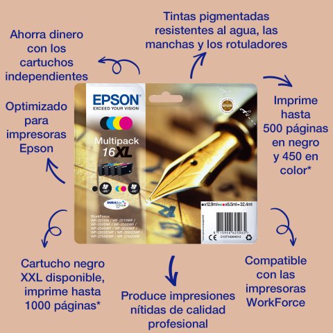 Epson Pen and crossword Multipack 4-colours 16 DURABrite Ultra Ink