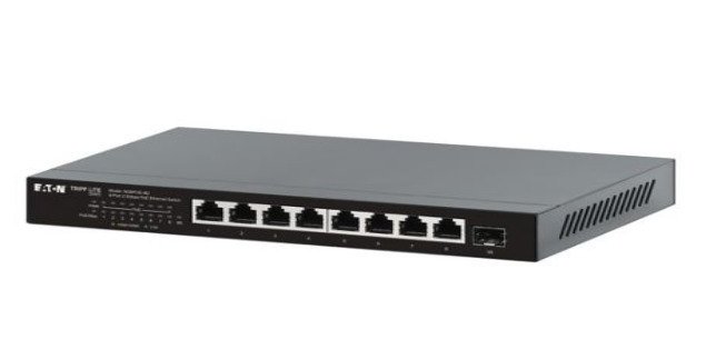 Eaton NG8POE-M2 commutateur réseau Non-géré Gigabit Ethernet (10/100/1000) Connexion Ethernet, supportant l'alimentation via ce port (PoE) Montage sur le bureau ou sur le mur Noir