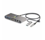 StarTech.com Hub USB-C à 2 Ports USB-A avec Ethernet et RS-232, Dongle USB-C vers USB-A, 100W PD Pass-Through, 2x USB-A 5Gbps, Gigabit Ethernet, Série RS232 (FTDI)