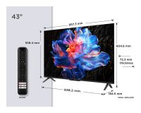 TCL TV LED 4K 108 cm 43P6K 4K HDR avec Google TV 2025