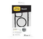 OtterBox React MagSafe Series para Apple iPhone 17, negro Crystal, transparente/negro