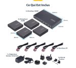 StarTech.com Rallonge et Répartiteur HDMI 4 Ports sur CAT6, 4K 60 Hz, Jusqu'à 70 m, Kit de Distribution HDMI 1x4 sur Ethernet avec IR et Alimentation par Câble