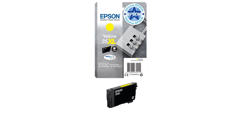 Epson Padlock 35XL DURABrite Ultra Single Yellow Ink