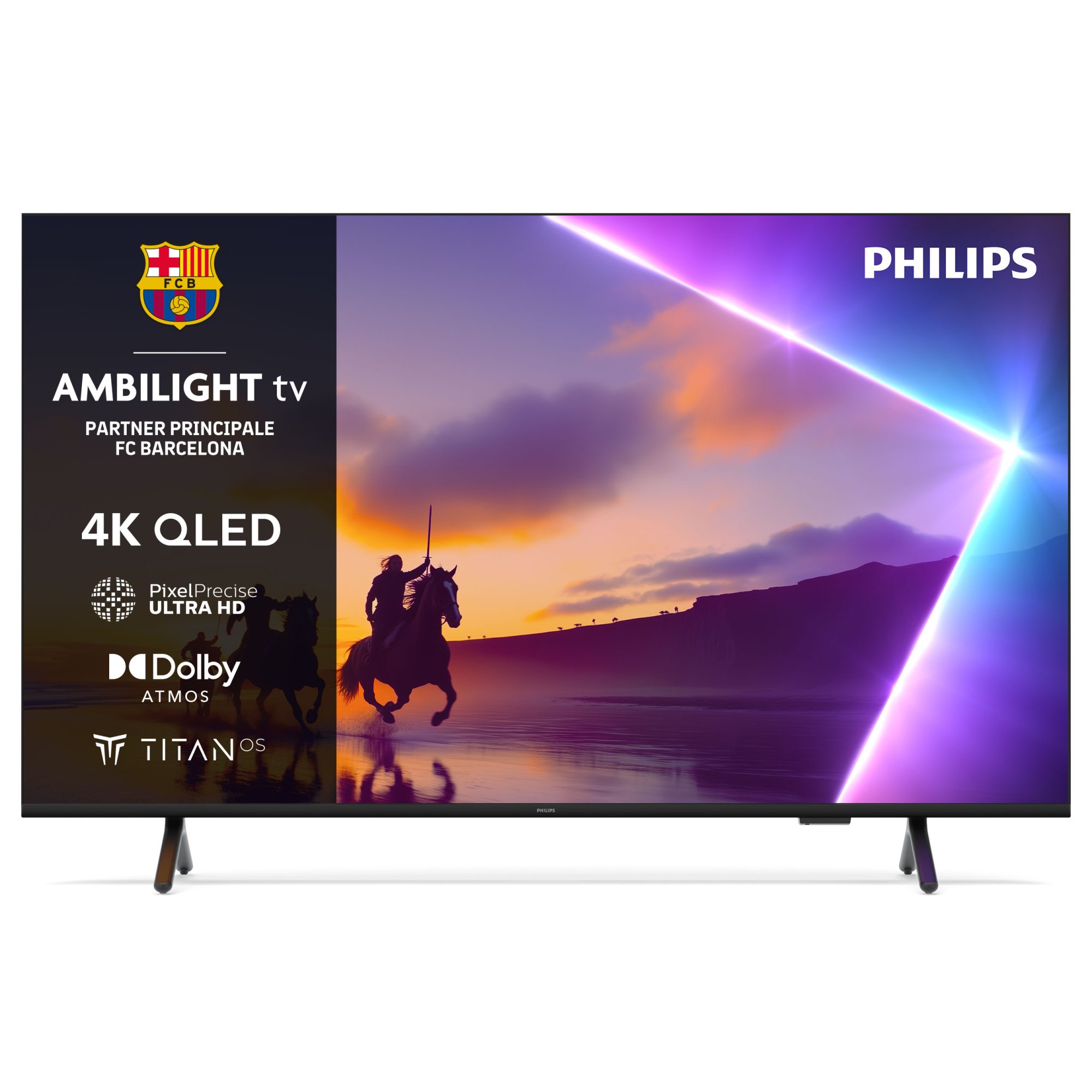 Philips Ambilight TV 75PUS8510 4K UHD QLED 189cm 75" Smart TV Dolby Atmos Titan OS