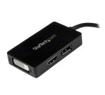 StarTech.com Adaptateur mDP 3 en 1 - Adaptateur Audio/Vidéo - Hub Convertisseur Multiport Mini DP vers Multi Écrans DisplayPort, DVI ou HDMI