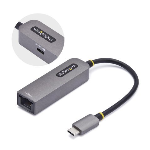 StarTech.com Adaptateur USB-C vers Ethernet, NIC, 100W PD Pass-Through, Adaptateur Réseau USB 3.0 Type-C 1Gbps Multi Speed, Compatible Thunderbolt, Windows & Mac