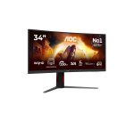 AOC G4 CU34G4ZCA écran plat de PC 86,4 cm (34") 3440 x 1440 pixels Wide Quad HD Noir, Rouge