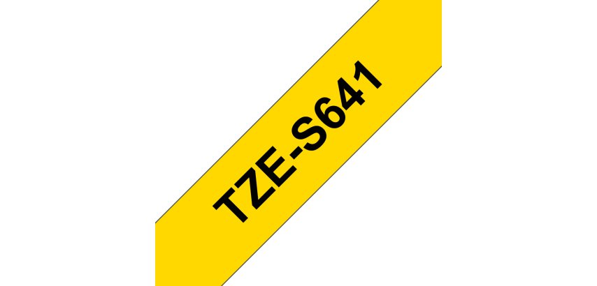 Brother TZE-S641 nastro per etichettatrice Nero su giallo TZ