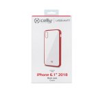 Celly Laser Matt custodia per cellulare 15,5 cm (6.1") Cover Trasparente, Rosso