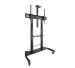 TooQ Ares Soporte de Suelo con Ruedas con Regulación de Altura para Pantallas 60"-100"