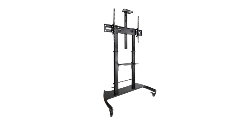 TooQ Ares Soporte de Suelo con Ruedas con Regulación de Altura para Pantallas 60"-100"