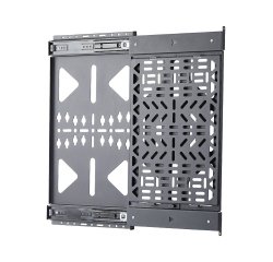 StarTech.com Panneau de Rangement Coulissant pour Composants Audiovisuels, Support pour Décodeur et Accessoires, Charge max. 10 kg, Support Mural Multimédia à Installer Derrière le Téléviseur, Conception Coulissante pour un Accès Facile