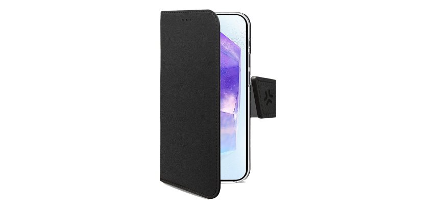 Celly WALLY funda para teléfono móvil 17 cm (6.7") Funda cartera Negro