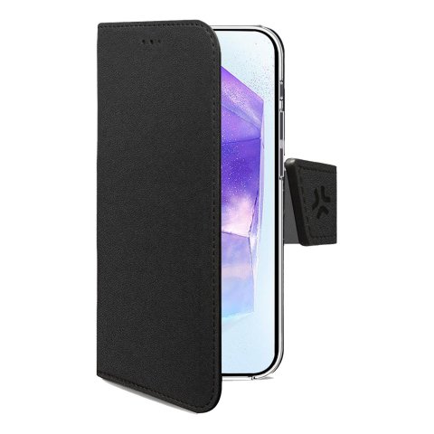 Celly WALLY funda para teléfono móvil 17 cm (6.7") Funda cartera Negro