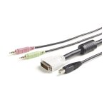 StarTech.com Cable KVM 4 en 1 de 1,8m con DVI USB Audio y Micrófono