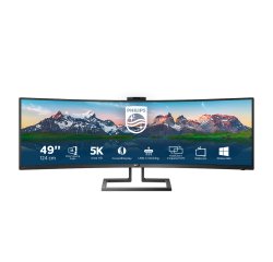 Philips P Line 499P9H/01 computer monitor 124 cm (48.8") 5120 x 1440 Pixels UltraWide Dual Quad HD LCD Zwart