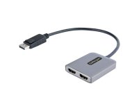 StarTech.com Hub DisplayPort HDMI Double - Dual HDMI 4K 60Hz - Hub DP vers HDMI MST - Convertisseur DisplayPort Mâle vers HDMI Femelle - Convertisseur DP vers 2x HDMI avec Câble de 30cm - DisplayPort splitter Hub