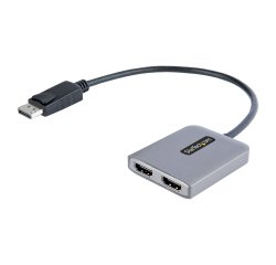 StarTech.com Adattatore da DisplayPort a HDMI - DisplayPort 1.4 MST Hub con cavo da 30 cm - Convertitore DP Doppio HDMI 4K 60Hz - Splitter HUB Multi Stream Trasport DP 1.4 a 2x HDMI - HUB HDMI - DSC - HBR3