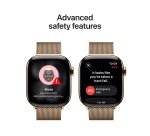 Apple Watch Series 11 GPS + Cellular 42mm Gold Titanium Case with Gold Milanese Loop