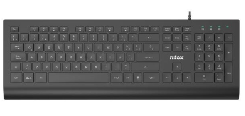 Nilox NXKBE000014 teclado Oficina USB Español Negro