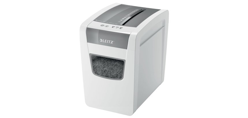 Destructeur leitz iq slim home office p4 coupe croisee  4x28mm detruit agrafes        trombones 30l 375x255x370mm