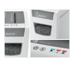 Destructeur leitz iq slim home office p4 coupe croisee  4x28mm detruit agrafes        trombones 30l 375x255x370mm