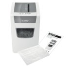 Destructeur leitz iq slim home office p4 coupe croisee  4x28mm detruit agrafes        trombones 30l 375x255x370mm