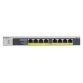 NETGEAR GS108LP Non-géré Gigabit Ethernet (10/100/1000) Connexion Ethernet, supportant l'alimentation via ce port (PoE) 1U Noir, Gris