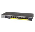 NETGEAR GS108LP No administrado Gigabit Ethernet (10/100/1000) Energía sobre Ethernet (PoE) 1U Negro, Gris