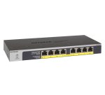 NETGEAR GS108LP No administrado Gigabit Ethernet (10/100/1000) Energía sobre Ethernet (PoE) 1U Negro, Gris
