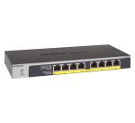 NETGEAR GS108LP No administrado Gigabit Ethernet (10/100/1000) Energía sobre Ethernet (PoE) 1U Negro, Gris