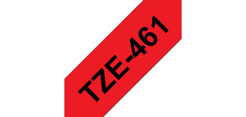 Brother TZE-461 ruban d'étiquette Noir sur rouge
