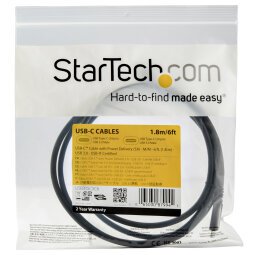 StarTech.com USB-C auf USB-C Kabel - 1,8 m - 6 A PD - zertifizierte Funktionaliltät mit Chromebook - USB-IF-zertifiziert - M/M - USB 3.0 5 Gbit/s - USB C-Ladekabel - USB-Typ C-Kabel