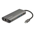 StarTech.com USB C Multiport Adapter - USB-C Travel Dock to 4K HDMI, 3x USB 3.0 Hub, SD/SDHC, GbE, 60W PD 3.0 Pass-Through - USB Type-C/Thunderbolt 3 - Replaces DKT30CSDHPD